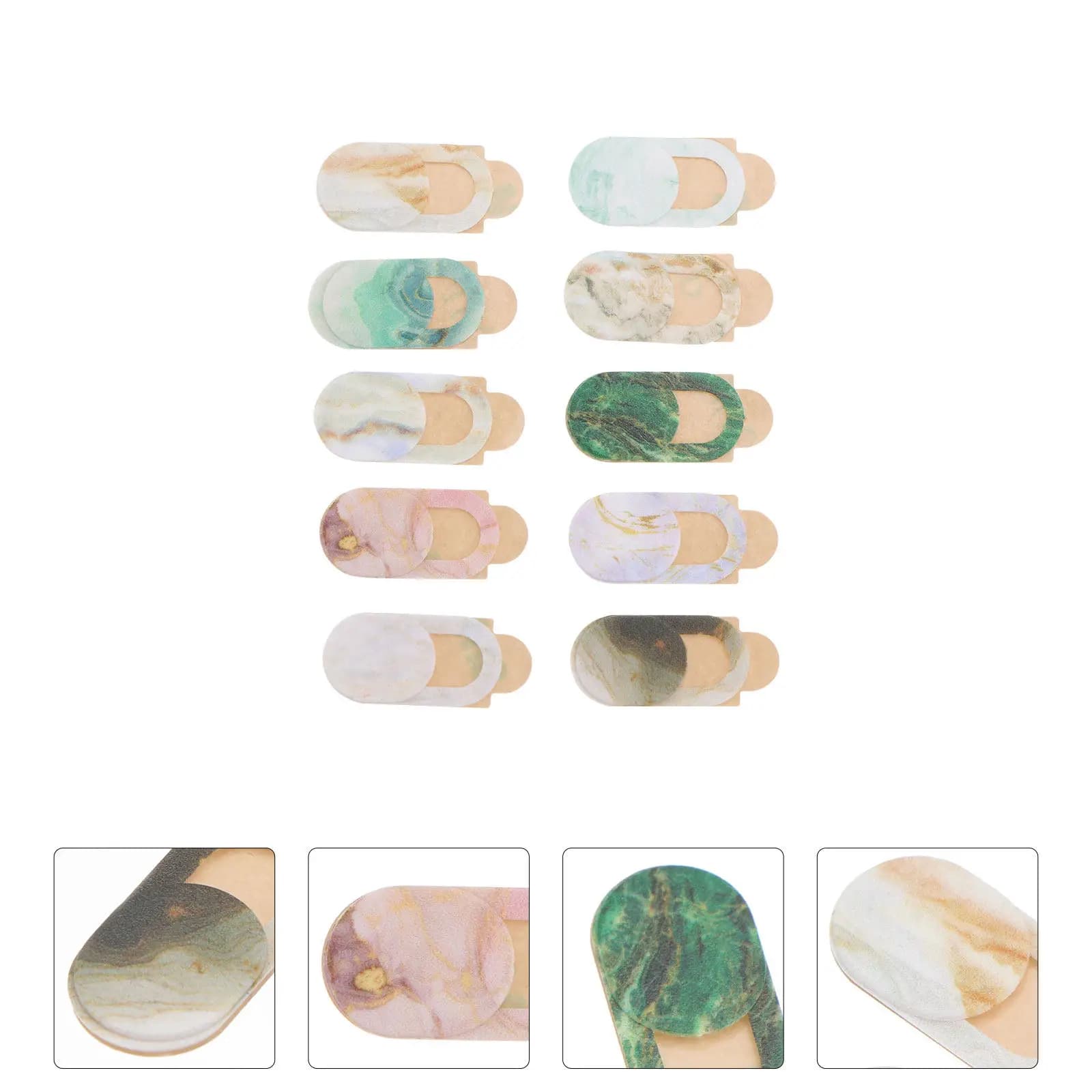 10Pcs Rugged Webcam Cover Perfect Curve Small Size Easy Apply Remove Privacy Protective Stickers Webcam Privacy Cover