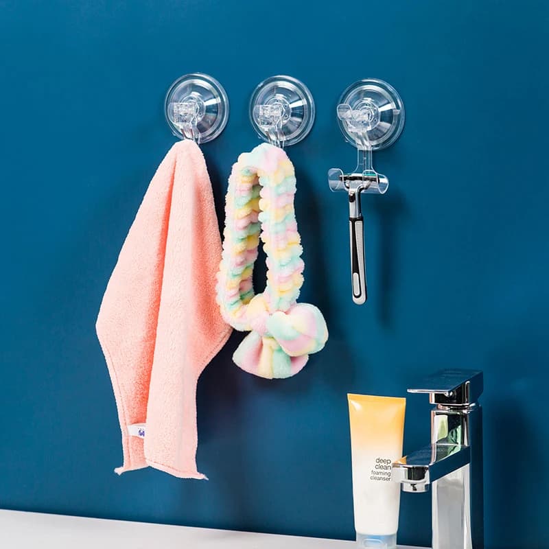 Large Clear Reusable Heavy Duty Wreath Hanger Suction Cup 22 Lb Strong Window Glass Suction Cup Hooks Bathroom Hooks.