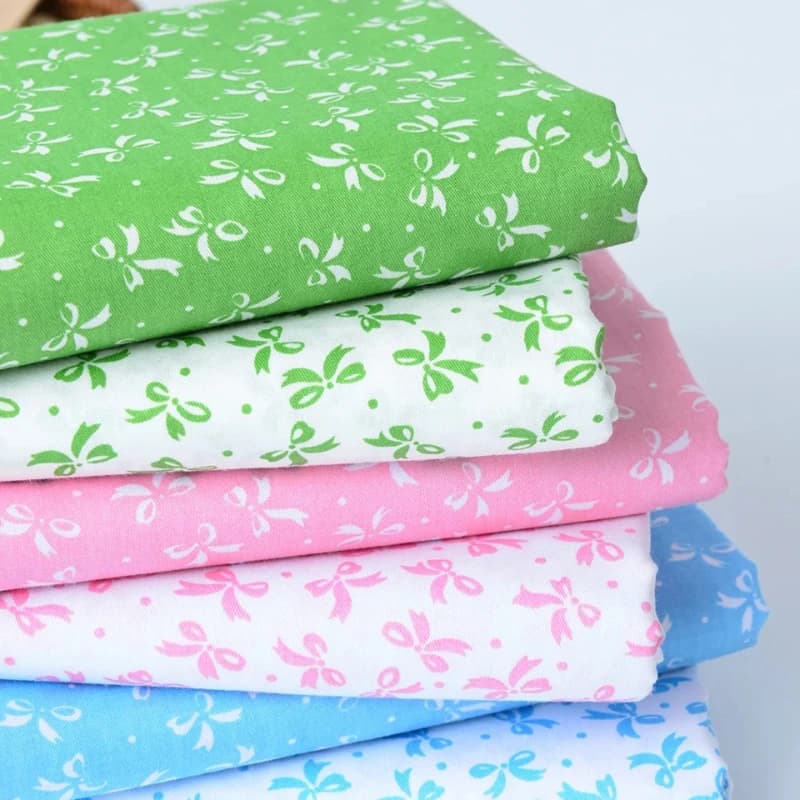 160x50cm Handmade DIY Sewing Cloth Children's Bed Duvet Covers, Pillowcases, Home Colored Bows Made of Pure Cotton Twill Fabric