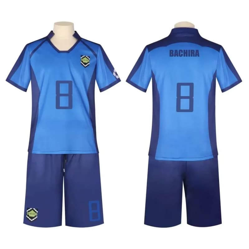 Set of Football Knits for Cosplay Anime BACHIRA, Training Costume # 8 Bachira Meguru Divisa da Calcio Halloween costume