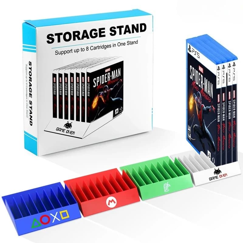 Nuovo supporto per scheda CD da gioco 8 in 1 con staffa di supporto base per disco da gioco Sony PS5 PS4 PS3 Playstation