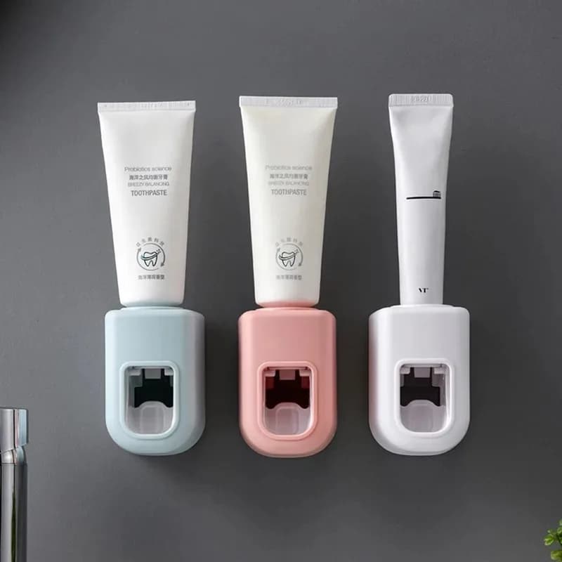 Dispenser Automatico Creativo da Parete per Dentifricio, Accessori Bagno Impermeabili, Spremitore di Dentifricio Automatico, Porta Spazzolini