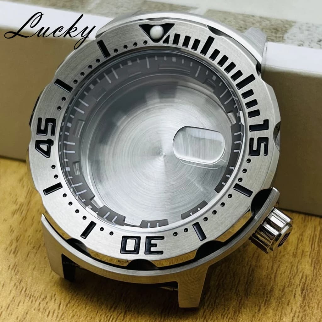 Cassa per Orologio Mod 43mm NH35 Monster Compatibile con Movimento NH34 NH35 NH36, Vetro Minerale, Parti di Ricambio