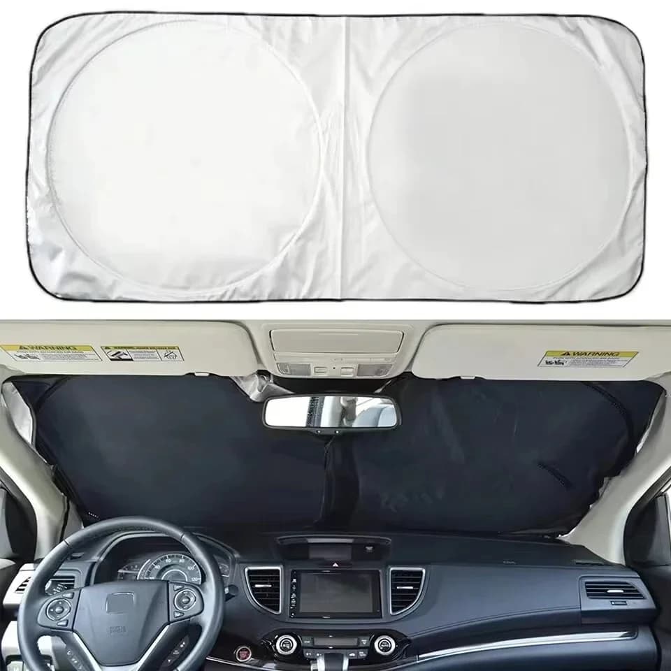 Parasole pieghevole per parabrezza per auto – Copertura per finestra con protezione UV per auto, visiera parasole automatica facile da ripiegare e accessorio per lo styling interno