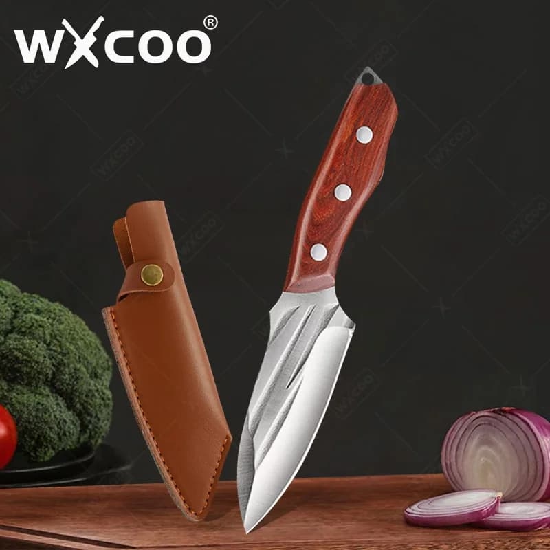 Coltelli da Cucina WXCOO in Acciaio Inossidabile, Coltello per Disossare Carne, Coltello Multiuso, Coltello da Macellaio, Coltello per Frutta e Verdura Forgiato
