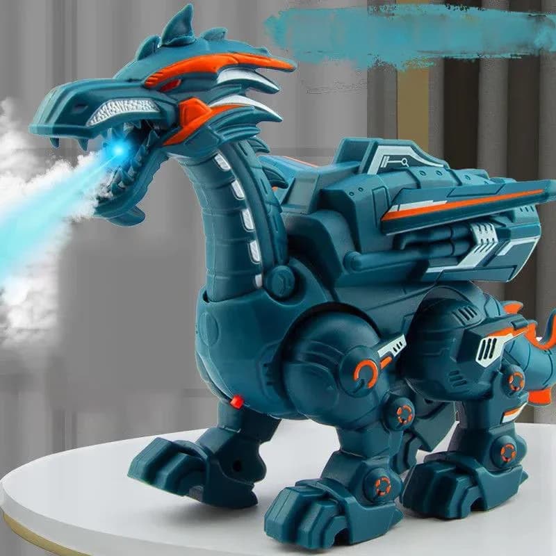 Simulazione Fuoco Dinoasuro Spruzzo d'acqua Luce fredda Meccanico elettrico Intrattenimento per bambini Puzzle Modello Gioco Giocattoli per regali per ragazzi