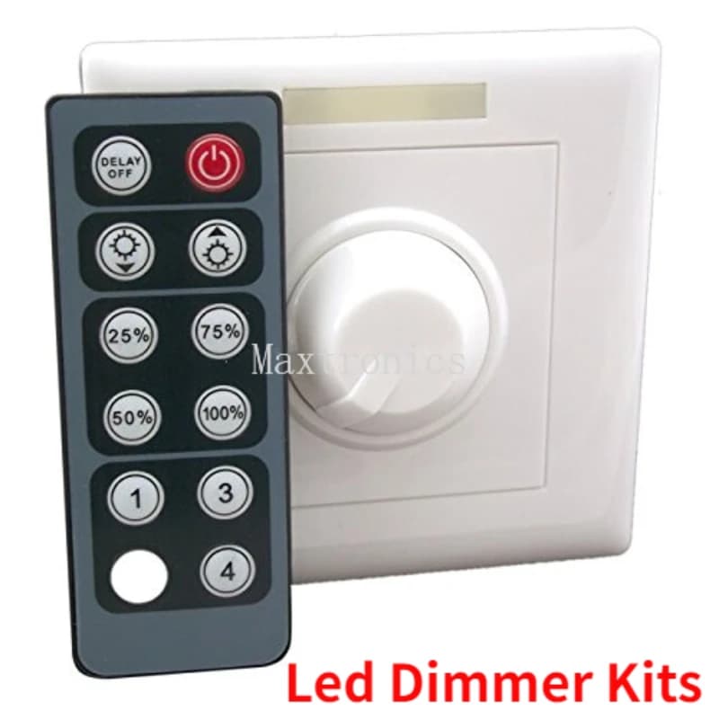 DC12-24V manopola LED Dimmer Switch Controller di luminosità con kit di telecomando IR 12 tasti per luci di striscia Led monocolore