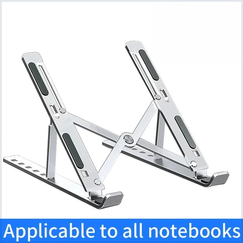 Portable Folding Laptop Holder Multi‑Height Adjustable Plastic Notebook Stand Lightweight Cooling Riser for Travel Office Home