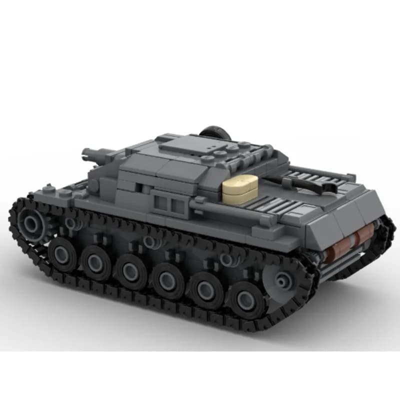 MOC Carro Armato Militare Modello B Piccole Particelle Assemblato Building Block Giocattolo Educativo dei Mattoni per Addestramento del Cervello dei Bambini