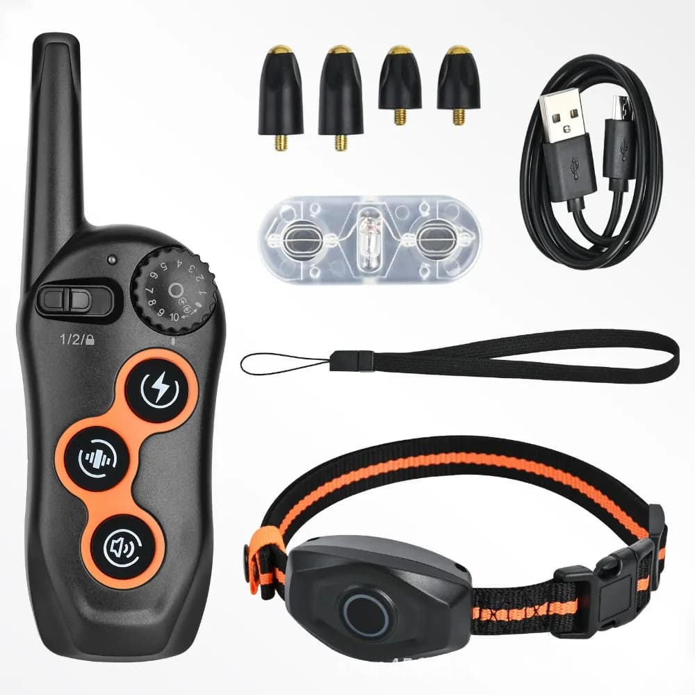 600m Remote Control Dog Trainer Electronic Collar Waterproof Barking Stopper with 3 Training Modes Dog Training Aid