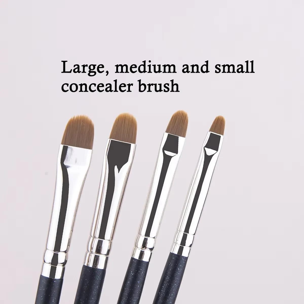 Foundation Concealer Makeup Brush Professional Contour Liquid Cream Concealer Make-up Tool 4 Types Sizes Flat Round Ultra-thin