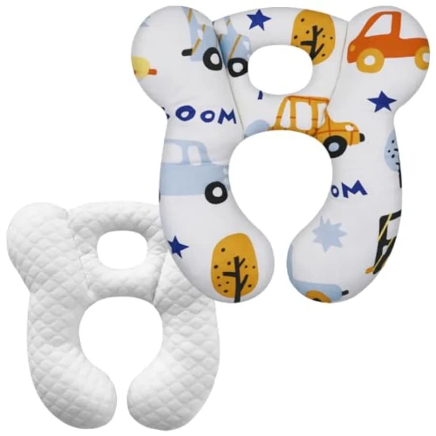 Baby Travel Pillow, Upgrade U-Shape Infant Head Support Pillow for Car Seat, Pushchair and Stroller, Soft Comfortable Neck Rest