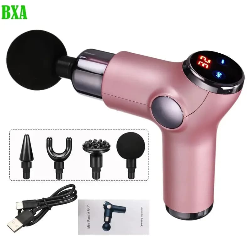 Mini USB Ricarica Pistola fasciale Macchina per massaggio a vibrazione Rilassamento muscolare Collo Massaggiatore a compressione posteriore Dispositivo fitness portatile