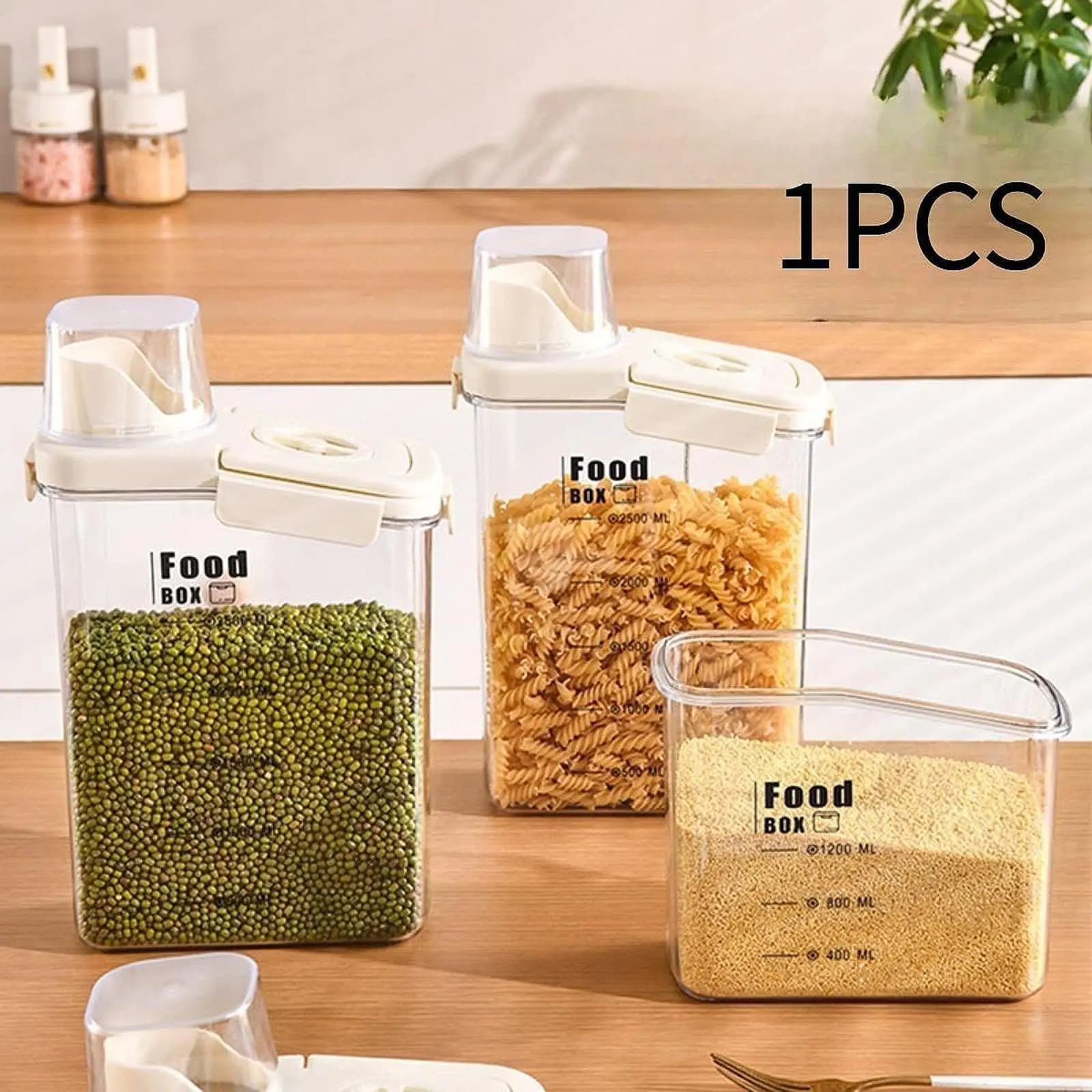 Contenitore per la conservazione del riso Contenitore da cucina ermetico da 2800 ml per zucchero di cereali per alimenti per animali domestici