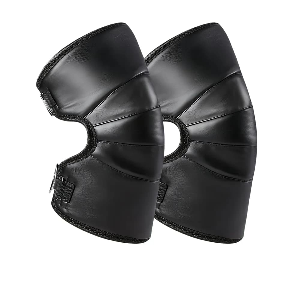 1 Pair Waterproof Motorbike Riding Knee Pads PU Leather Motorcycle Warm Kneepad Windproof Winter Outdoor Knee Protective Guard
