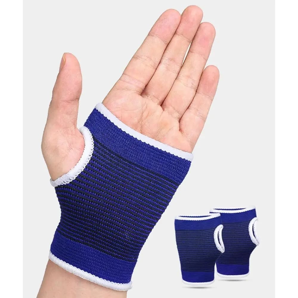 Nuovo Benda Elastica Blu in Poliestere e Cotone per Polso, Anti-Entorsione, Protezione Muscolare, Supporto per Tunnel Carpale, Decompressione Elastica