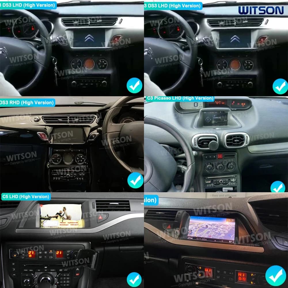 7 Inch OEM Multimedia Radio for Citroen C3 DS3 C5 2009-2017 Citroen C3 Picasso 2005-2017 with CarPlay Screen without DVD Player