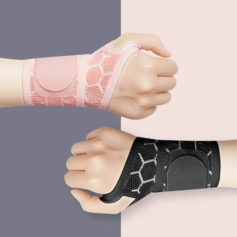Supporto da Polso Sportivo Traspirante Regolabile con Design a Rete Cellulare, Protezione per Mano e Polso