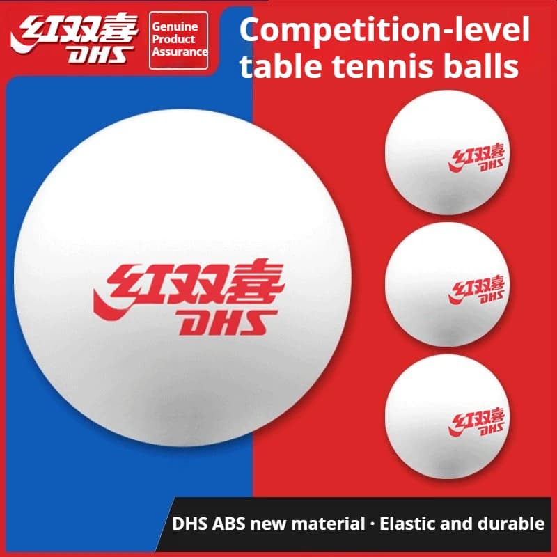 Palline da ping pong originali DHS 40+ nuovo materiale Palline da allenamento di livello competitivo per macchine con palline Palline da ping pong cucite ITTF