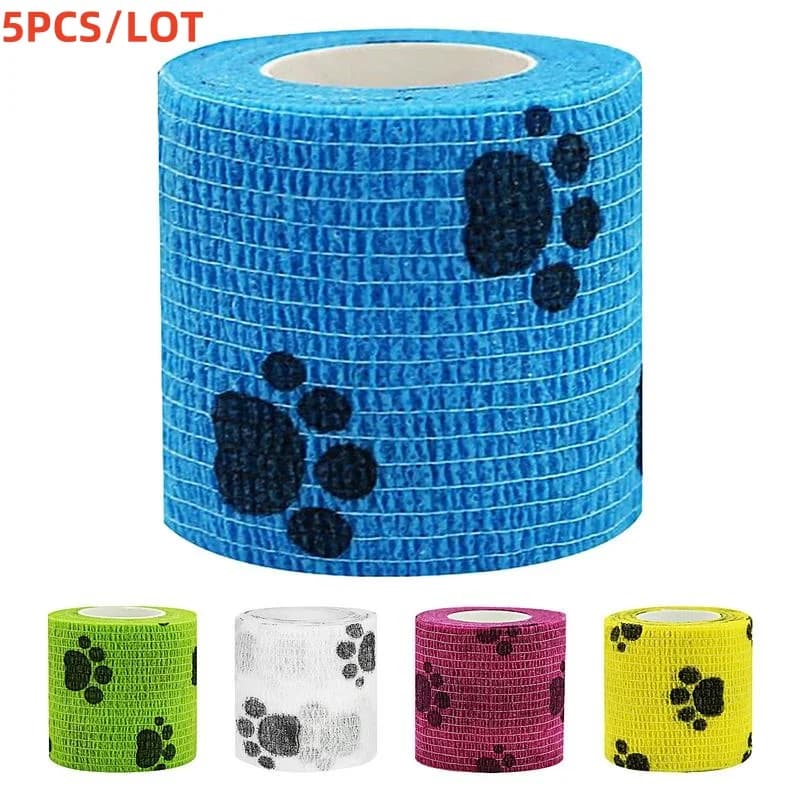 5 PZ/LOTTO Benda Elastica Autoadesiva Benda Wrap Nastro Coesivo Vet Wrap per Cane Gatto Cavallo Animali Domestici Distorsioni Alla Caviglia
