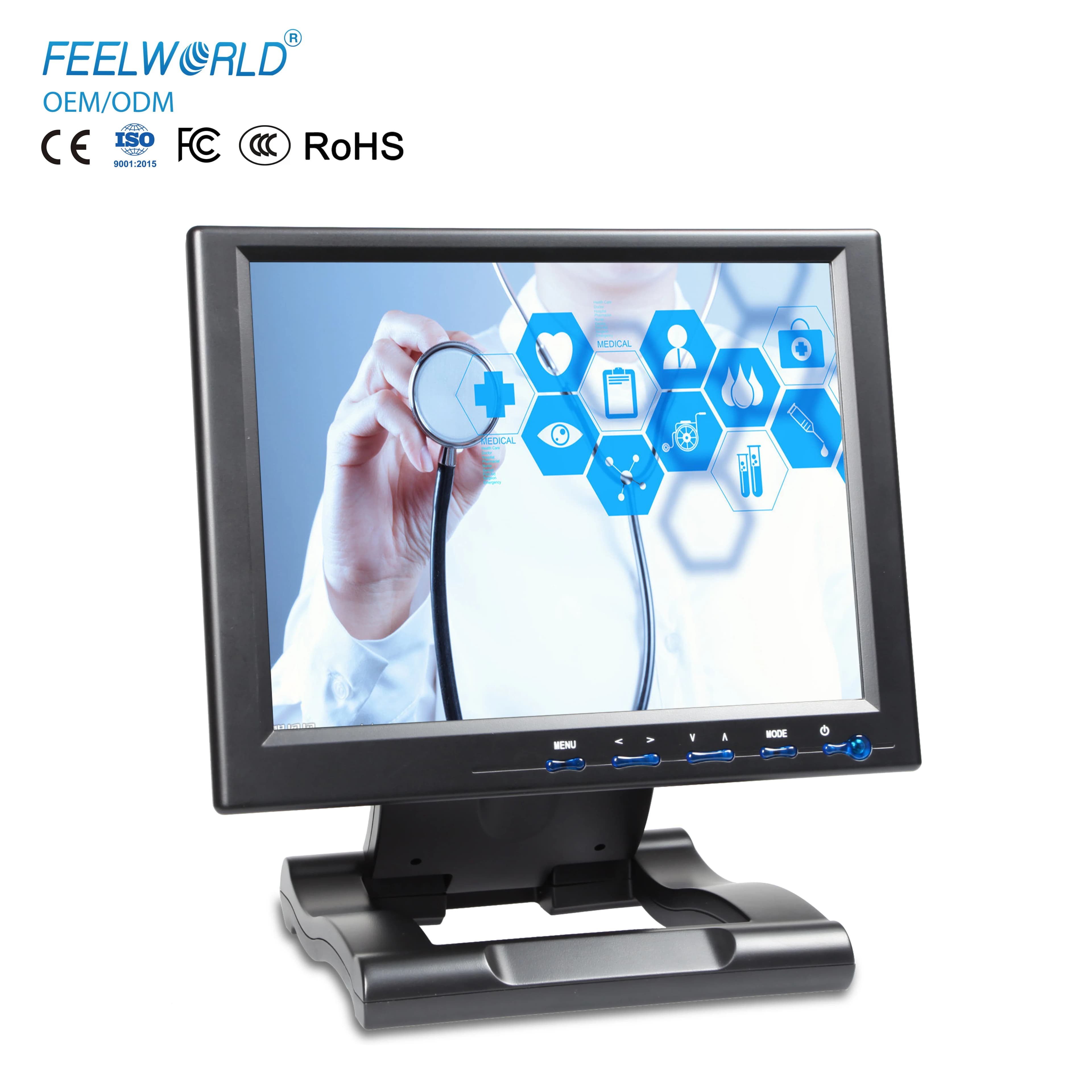 X FEELWORLD FW1042AHT 10.4 Portable LCD Monitor with HDMI, for Raspberry Pi, Fai-da-Te Projects, Logo Customization Service