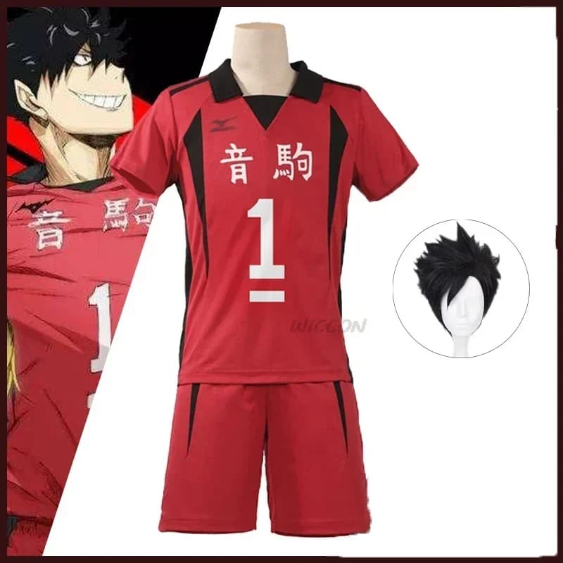 2026 Anime Nekoma School Kenma Kozume Kuroo Tetsuro Cosplay Kostuum Haikiyu Volley Bal Team Jersey Sportkleding Uniform Pruik