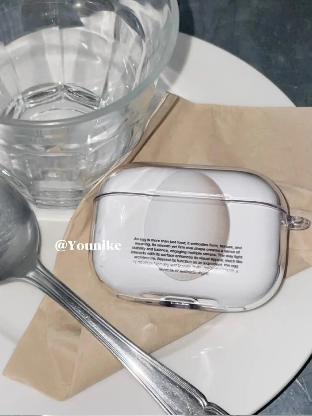 Korea ins An Egg English Soft Clear Earphone Case For AirPods 4 1 2 3 Pro 2025 Wireless Bluetooth Headset TPU Protective Cover