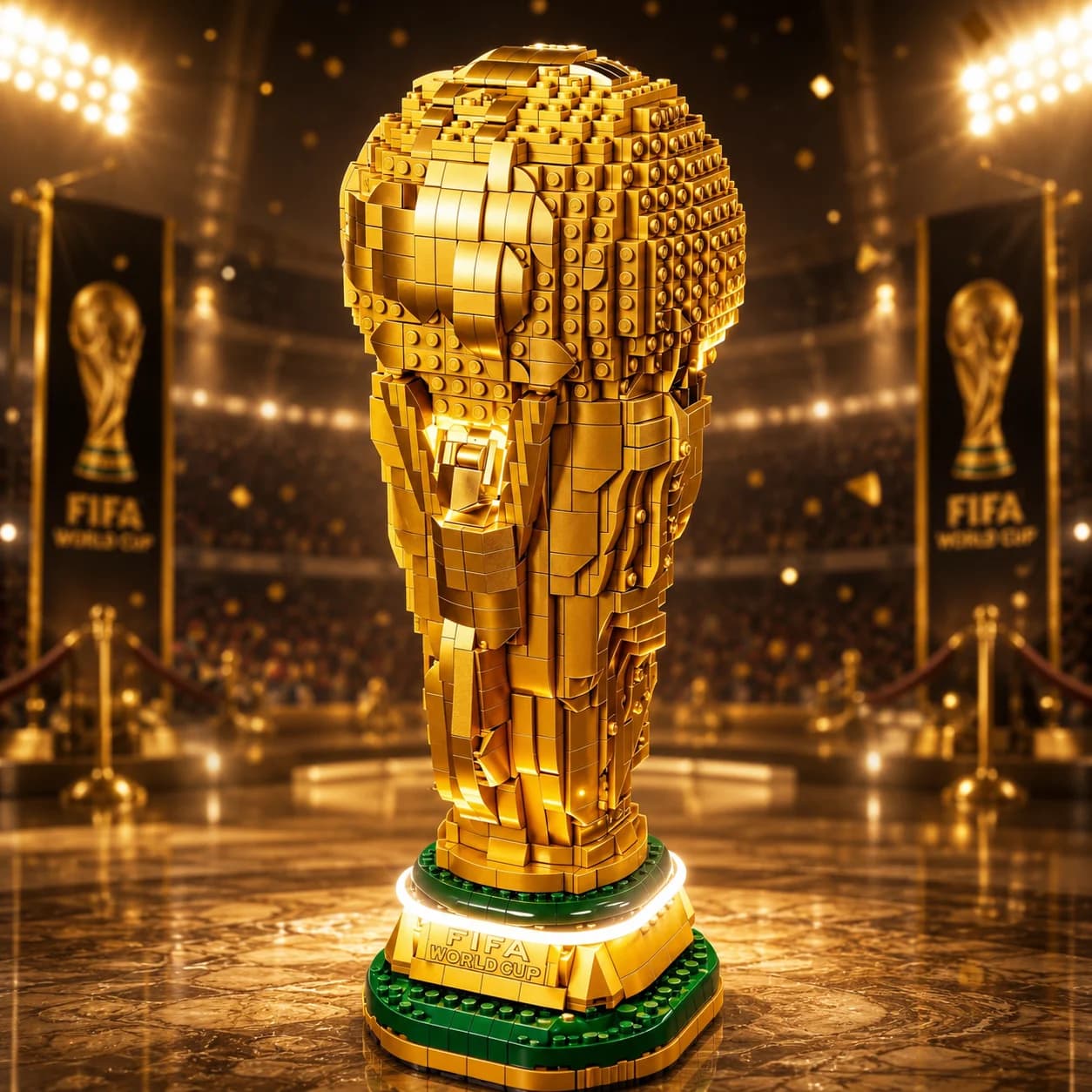 Accessorio luminoso a LED HPROSPER (nessun modello) per LEGO 43020 Editions FIFA World Cup Official Trophy, facile installazione, cablaggio nascosto