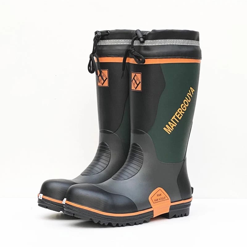 Stivali da pioggia da caccia da pesca impermeabili, scarpe in gomma con suola antiscivolo, scarpe da trekking da uomo per donna, caccia, escursionismo, lavoro a monte