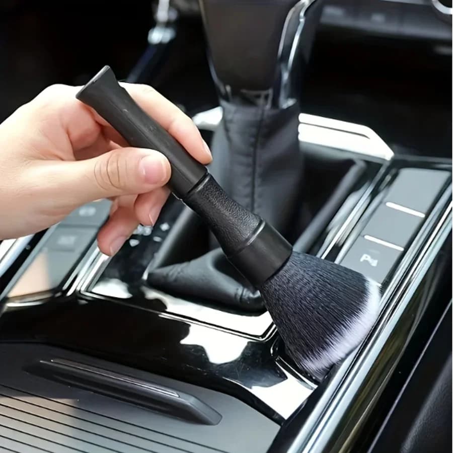 1pc Spazzola per dettagli interni auto Spazzola per pulizia setole morbide Spazzola per spolverare Strumento per la pulizia degli interni dell'auto Spazzola per dettagli automatici per auto