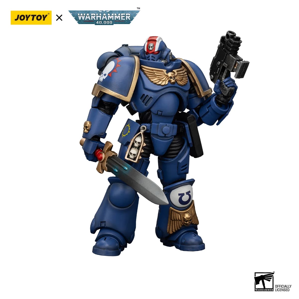 JOYTOY Warhammer 40K 1/18 Action Figure Ultramarines Eroi del Capitolo Primaris Tenente Erastus Modello