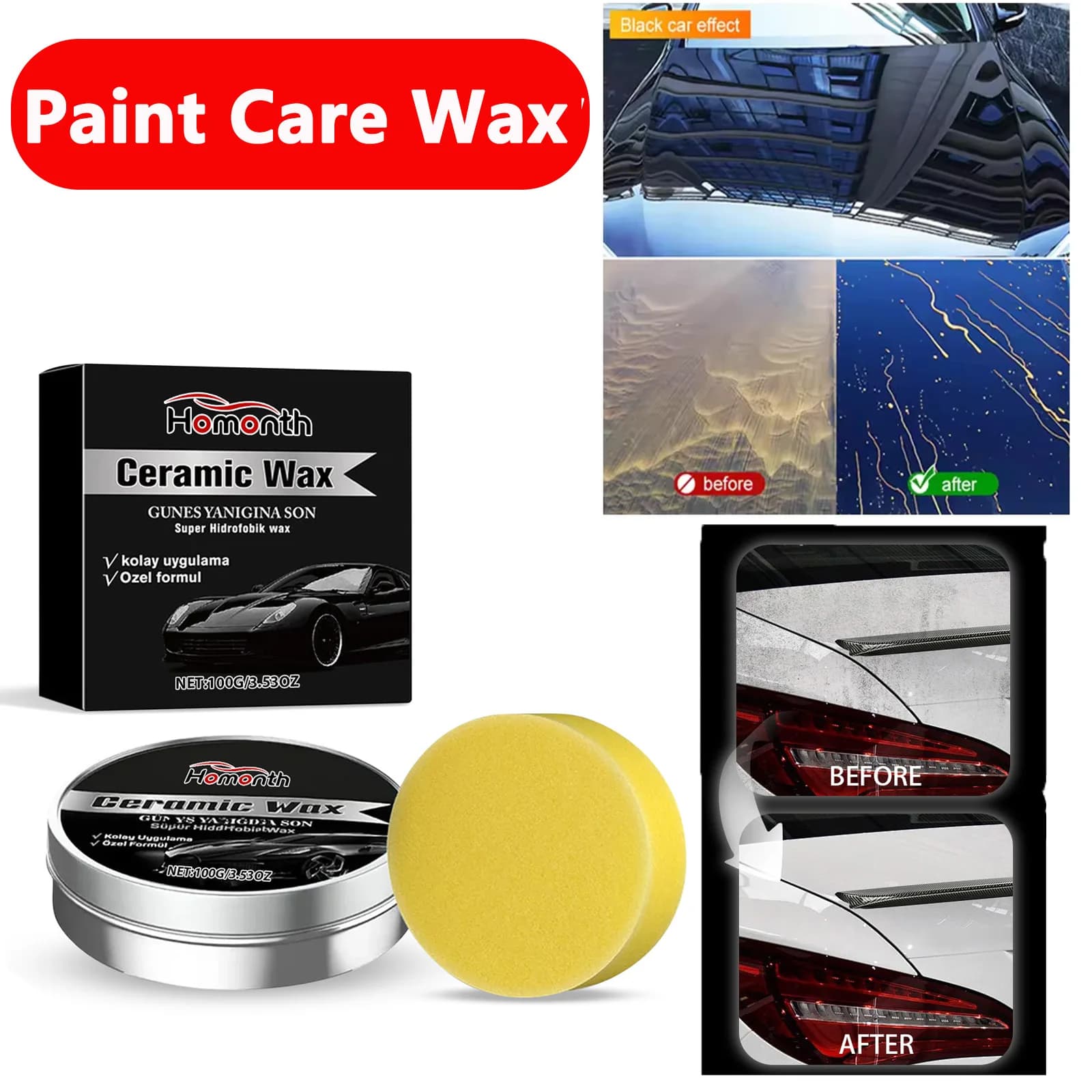 Rivestimento per auto Lucidatura Cura Cera Riparazione graffi auto Ristrutturazione Superfici ceramiche Cera ceramica per automobili Protezione durevole