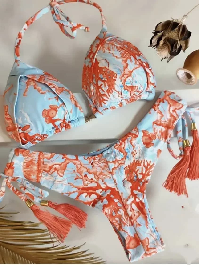 2026 Bikini Set Women Swimwear Push Up Swimsuit Bottom Print Brazilian Biquini Bathing Suit Swim Wear Beach