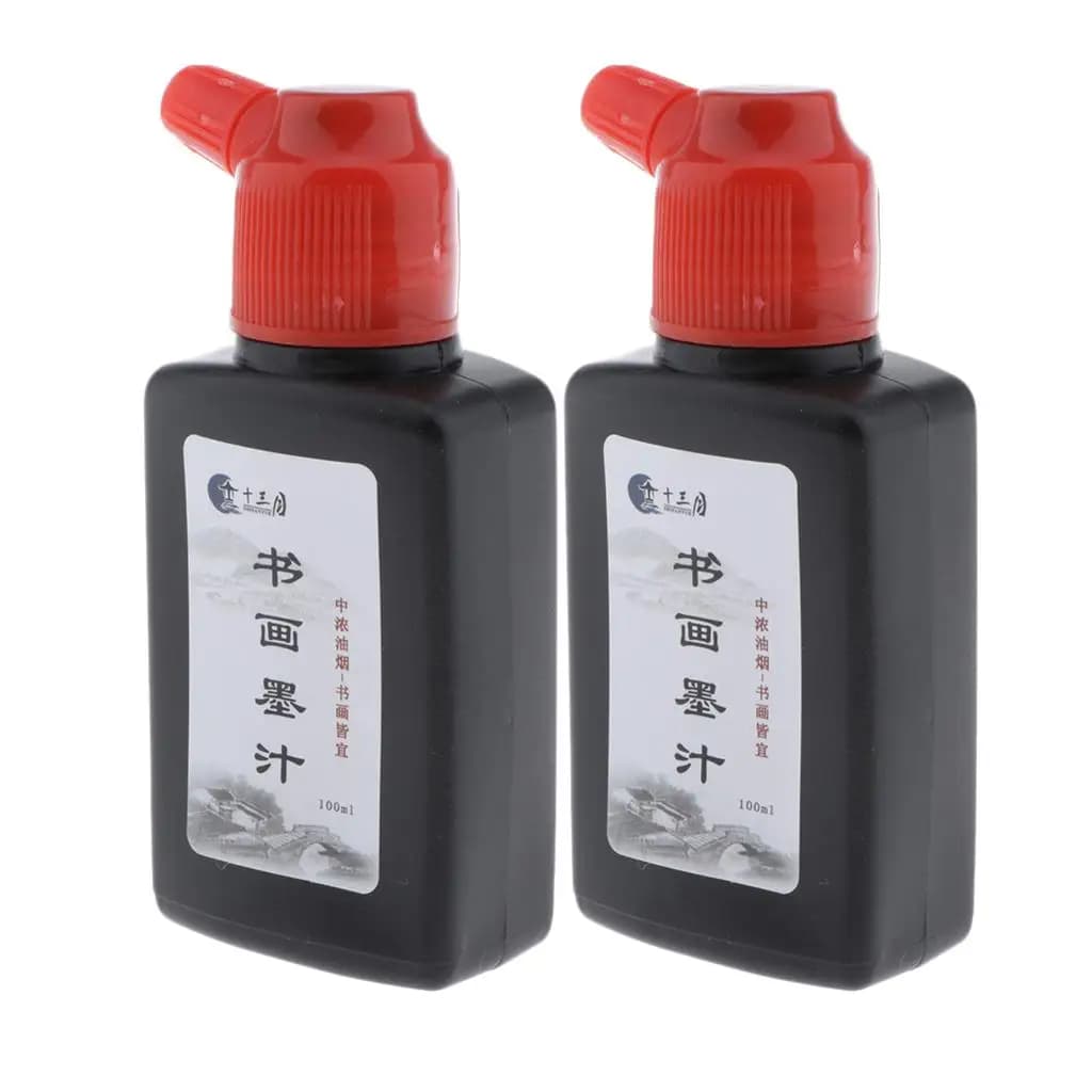 Japanese Chinese Calligraphy Ink Bottle Black Watercolor Drawing for Artist Set Permanent Painting