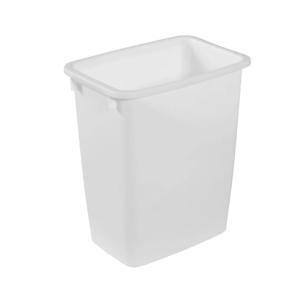 White 5.25 Gallon Rectangular Plastic Trash Can Indoor Wastebasket Open Top Garbage Bin for Home Office Kitchen Bathroom