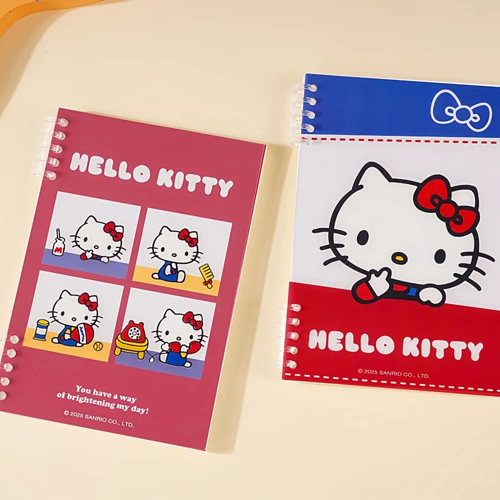 Genuine Sanrio Hello Kitty A5 Notebook Horizontal Line Removable Student Notebook Cartoon School Supplies Students Girls Gifts