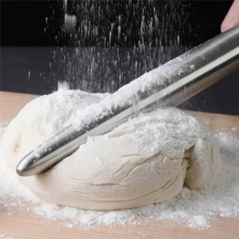 304 mattarello in acciaio inox utensili da cucina rullo di pasta cuocere Pizza Noodles biscotti gnocchi fare strumento di cottura antiaderente