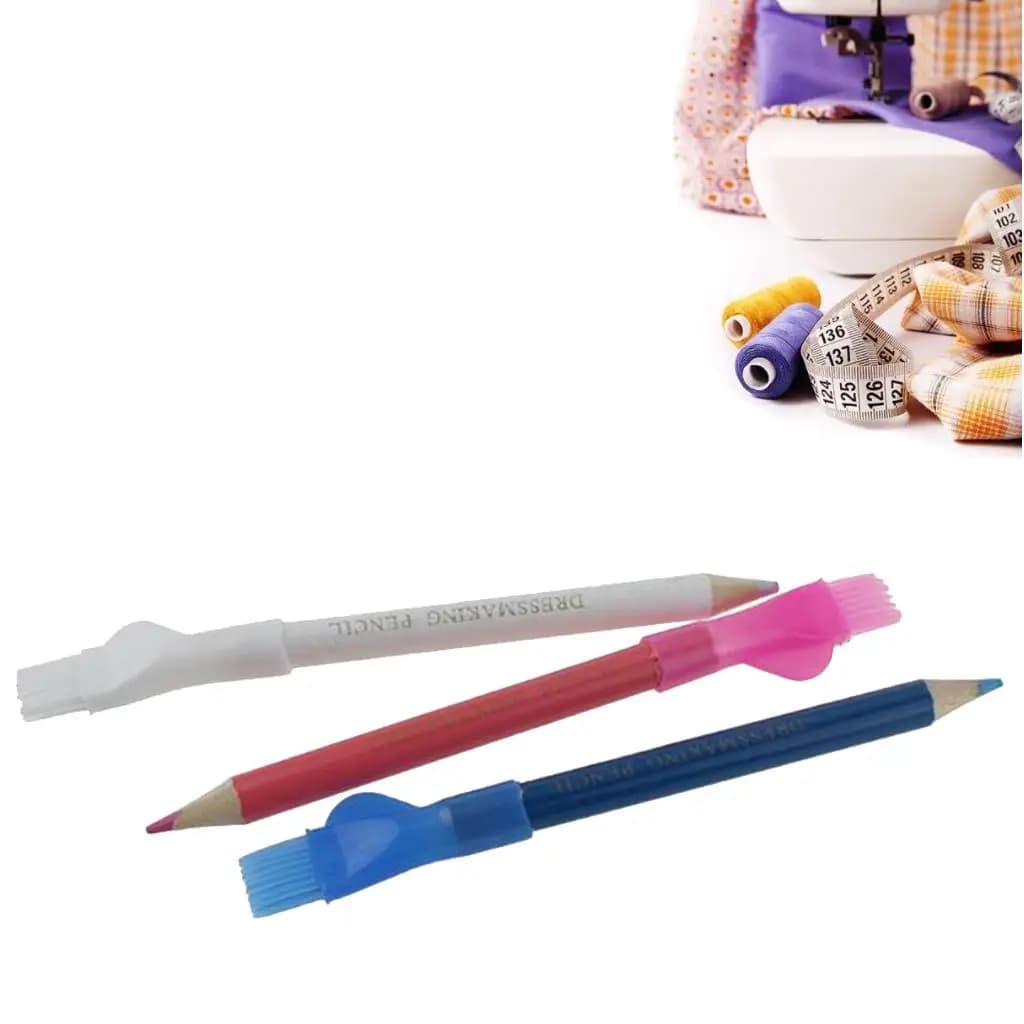 Tracing Tools Double Head Tailor Chalk Pencil Set Wooden Sewing Markers for Dressmaking Beginners and Home Projects