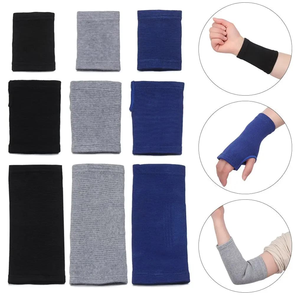 1 pair sweat band palm wrist support for hands elastic glove Sport sweat band for gym Yoga arthritis sweater sleeves