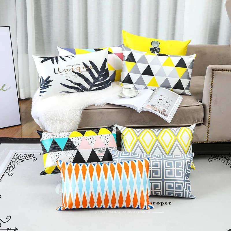 Nordic simple geometry double-sided bed back 30*50 cm cuscino in vita cuscino per divano da ufficio non contiene imbottitura rettangolare pil