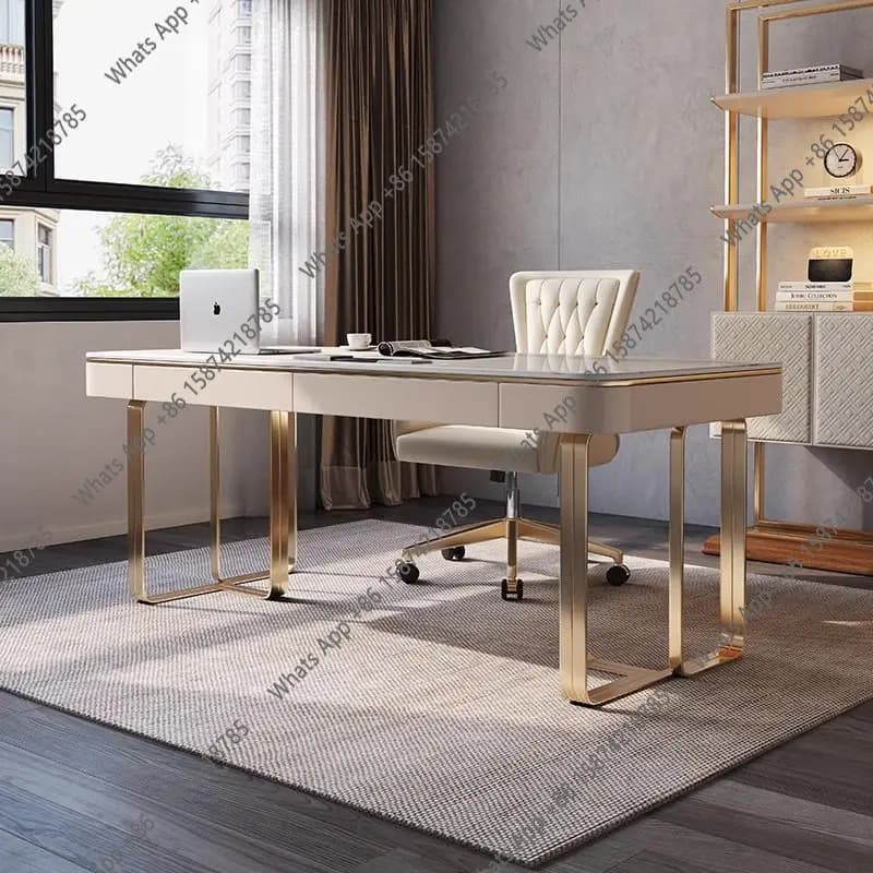 Desk light luxury modern high-end study furniture set combination calligraphy office desk senior master design sense