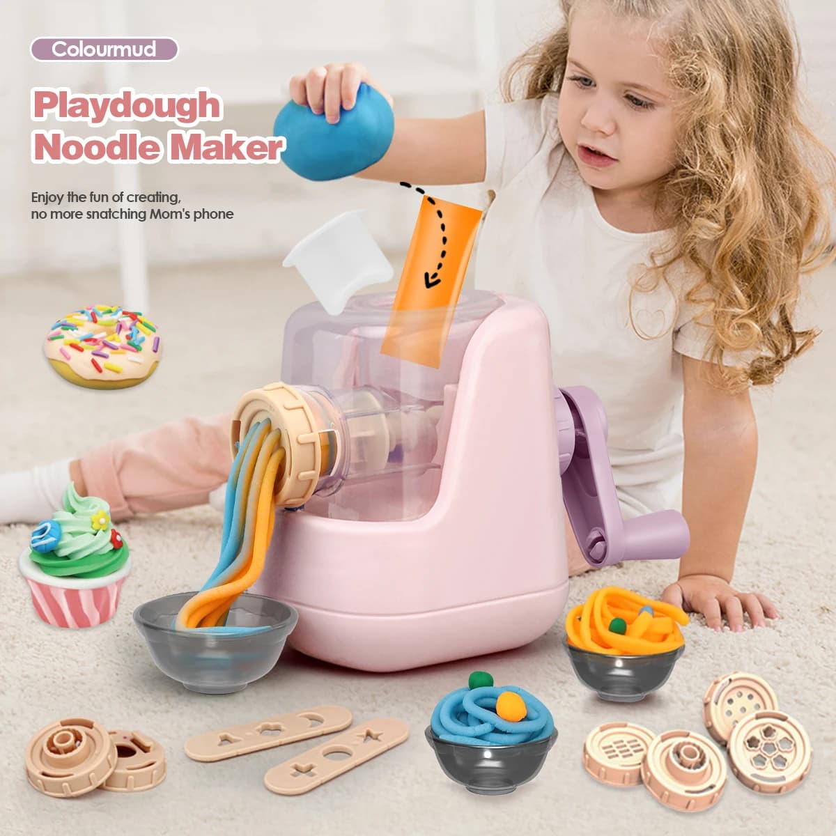 Set per fare pasta in plastilina – Argilla sicura a base di farina di grano con 12 colori e stampi per il gioco creativo dei bambini