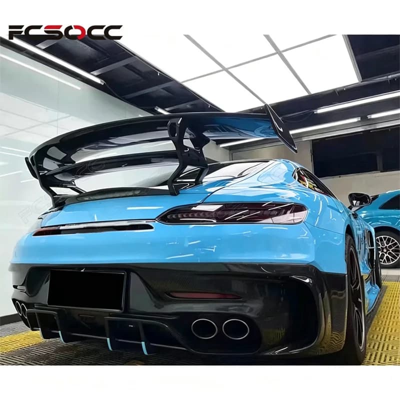 For Mercedes AMG GT GTS Carbon Fiber Rear Tailgate Spoiler Tail Diffuser Wing Top Wind Wing Car Styling