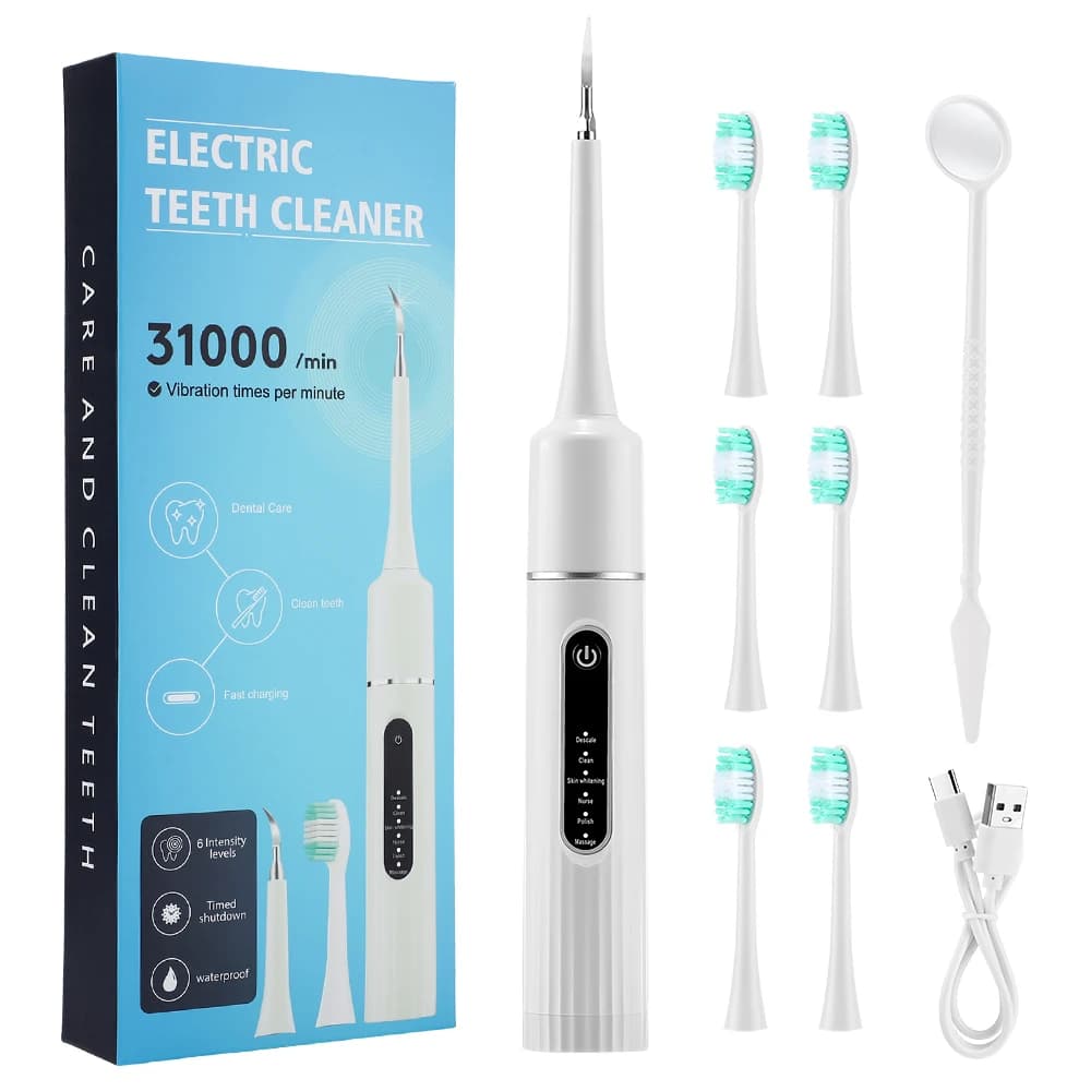 Electric Toothbrush with 6 heads, Sonic Toothbrush with 31000 VPM, Deep Cleaning, 6 Modes, Waterproof, Adult Rechargeable