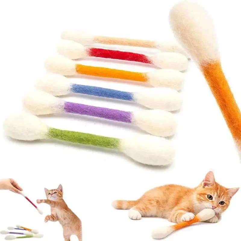 Creative toys for cats Large Cotton Swab Shaped Catnip Toy Giant Kitten Grinding Biting Stick Durable Teeth Cat Accessories