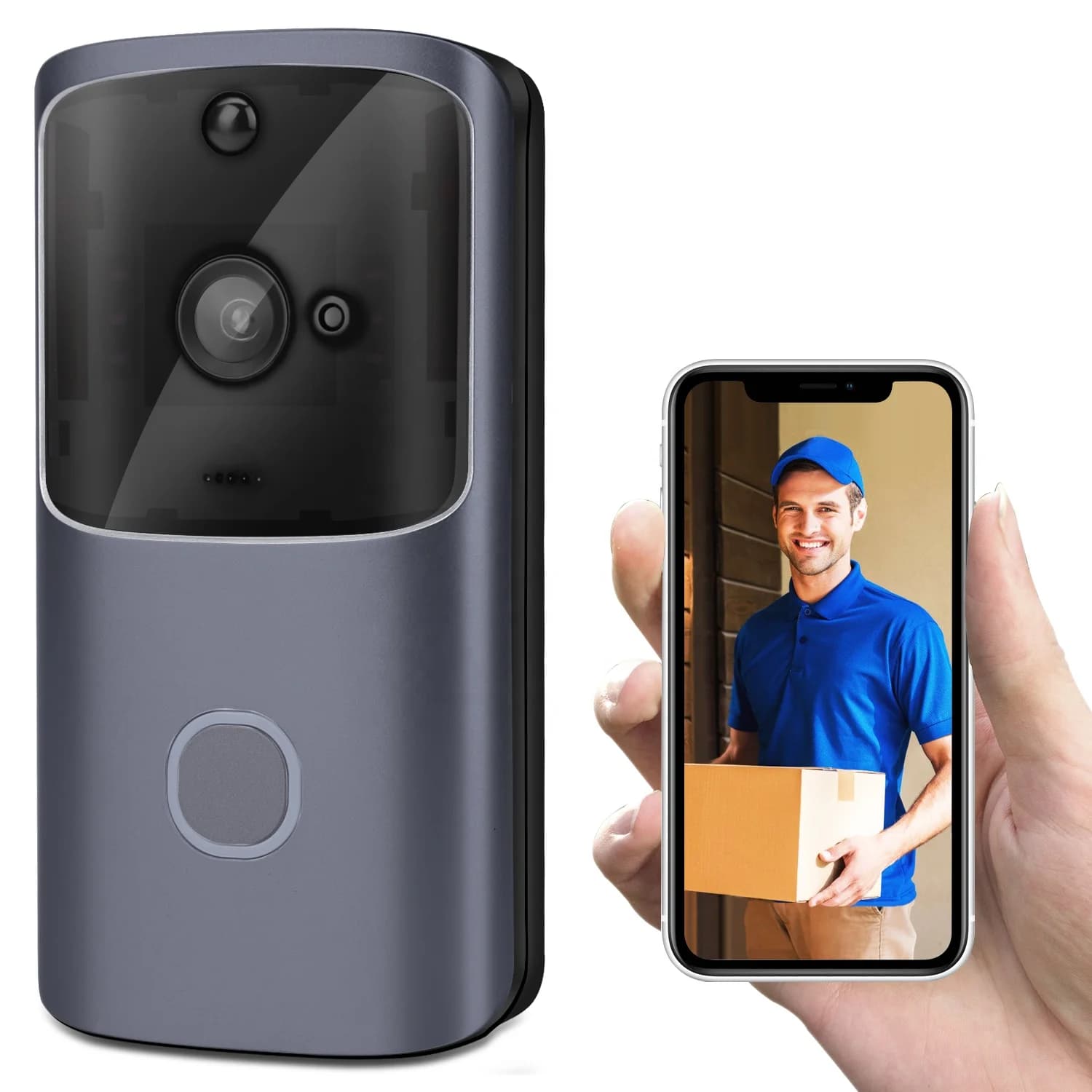 Videocitofono WiFi Bmax BM10S Full HD 720P con Rilevamento Movimento, Comunicazione Bidirezionale, Telecamera a Colori, Interfono e Controllo Remoto Tramite Rete TCP