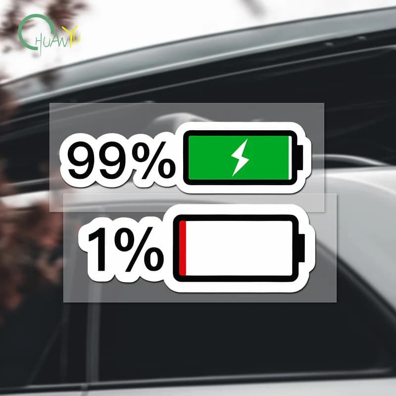 Adesivo del livello della batteria; Adesivo riflettente personalizzato creativo divertente per la decorazione del motociclo elettrico; Copertura antigraffio posteriore dell'auto St