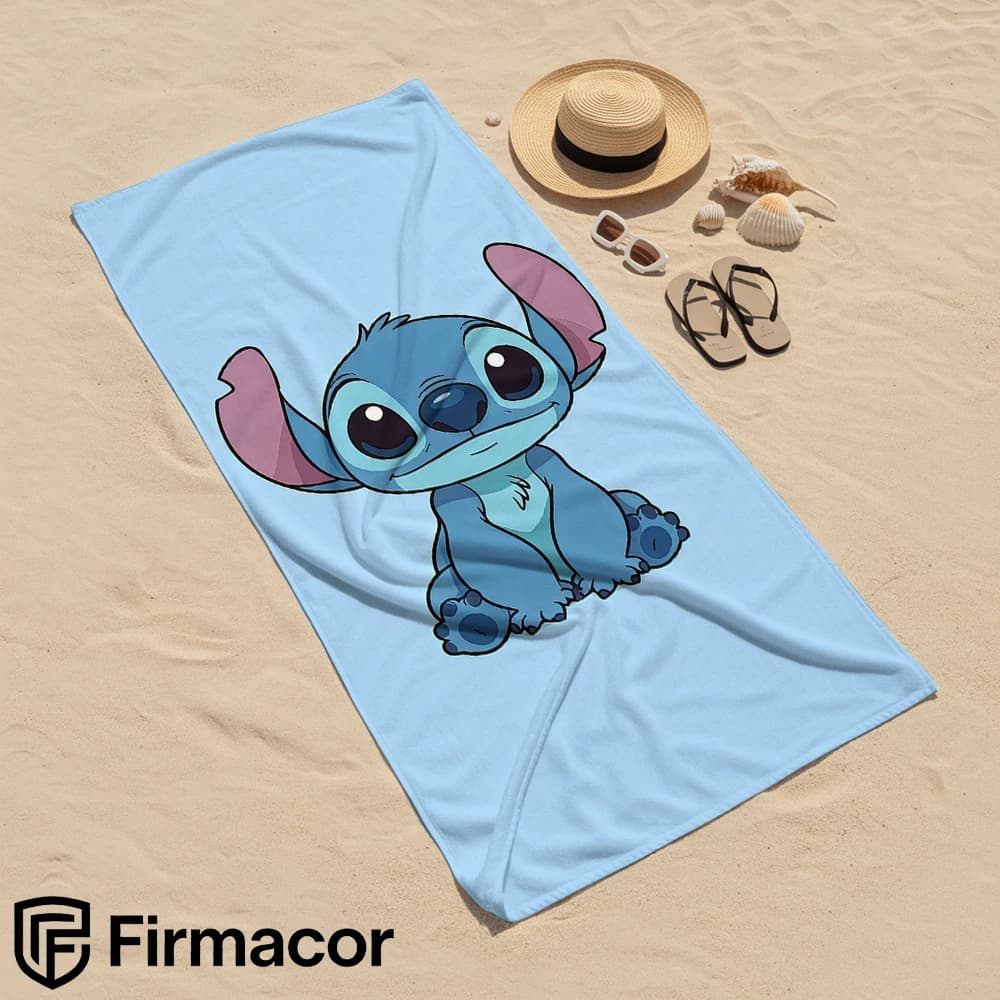 Cartoon Cute S-StitchS Soft Portable Travel Towel Unisex Ultra Lightweight Microfiber Oversized Sand Free Quick Dry Beach Towel