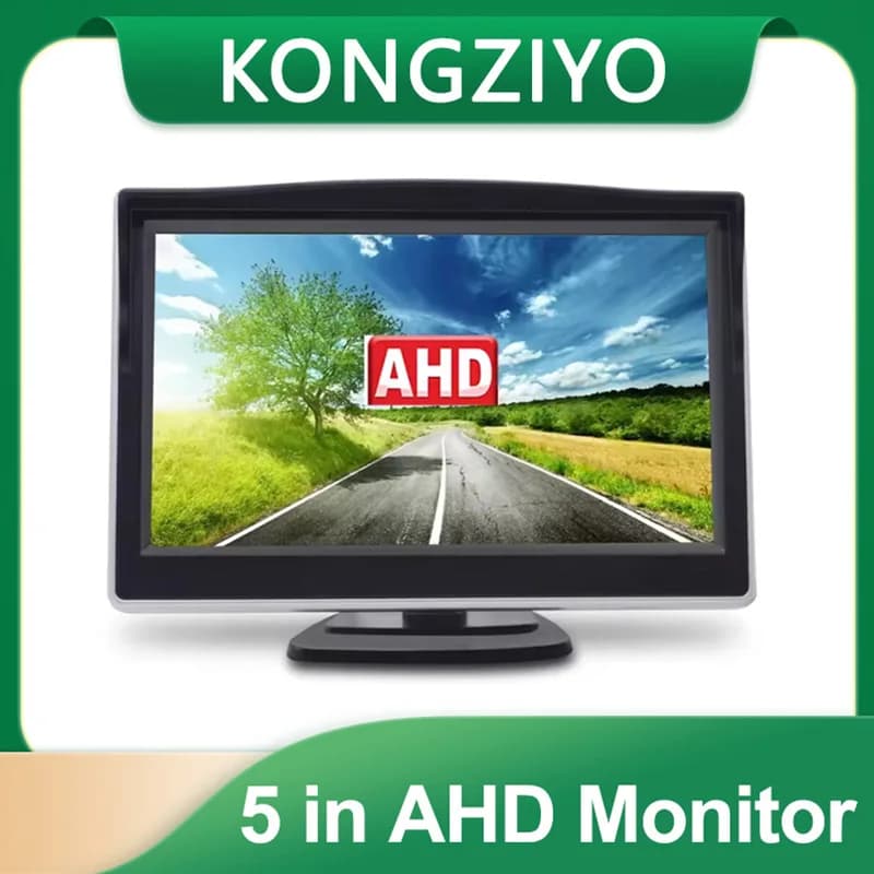 5 Inch Screen AHD/CVBS IPS Car Monitor LCD Display for Vehicle Backup Reverse Camera High-definition Universal Machine Display