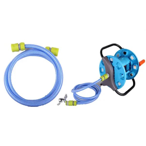 25M Garden Water Hose Reel Cart Portable Metal Rack Holder Easy Wind Storage Rack for Home Landscaping Garden Hose Reel